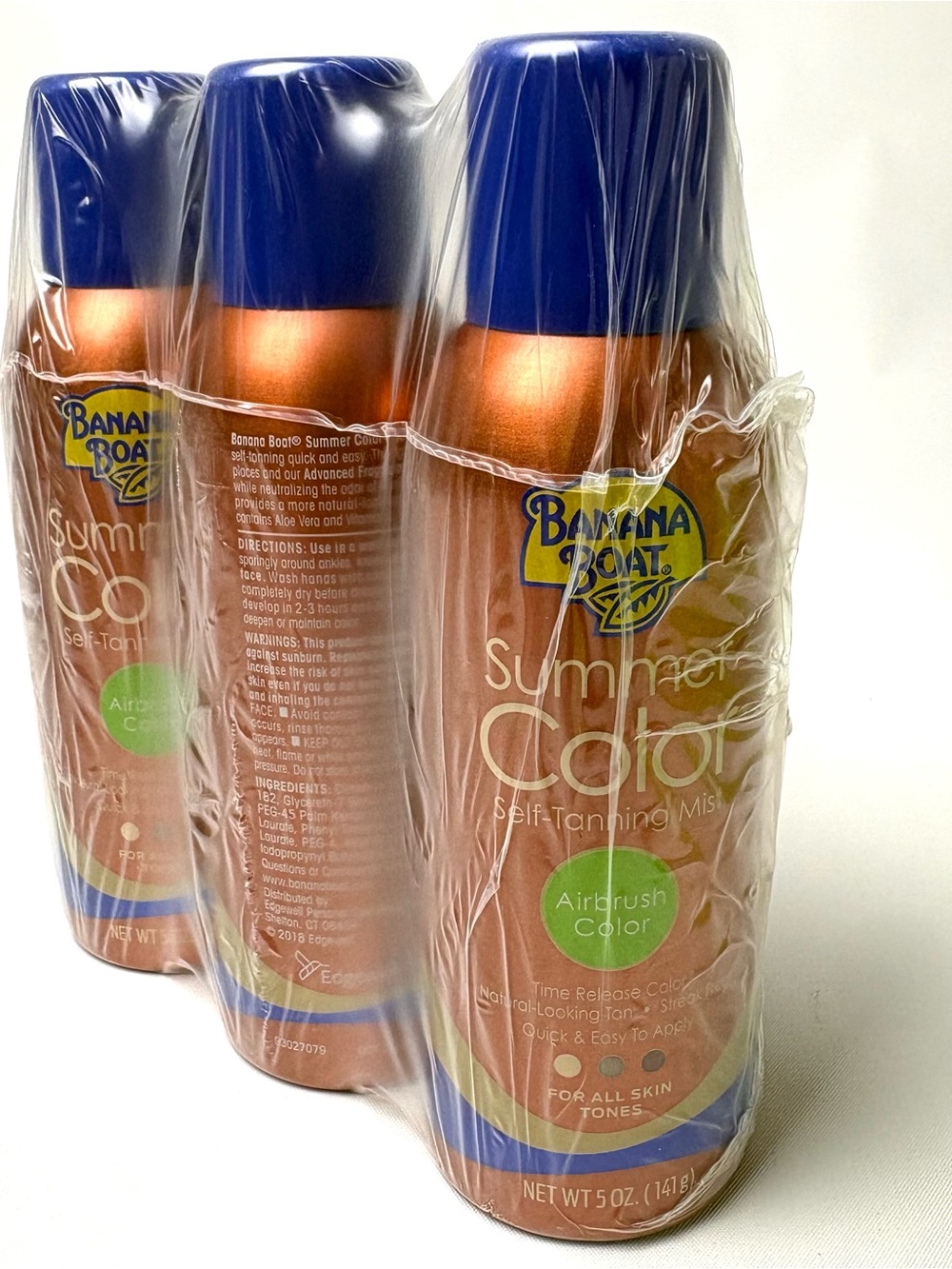 Banana Boat Summer Color Self-Tanning Mist - Copper with Blue Cap (5 oz) 3-pack